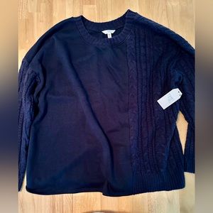 NWT. Women’s cable knit sweater.
